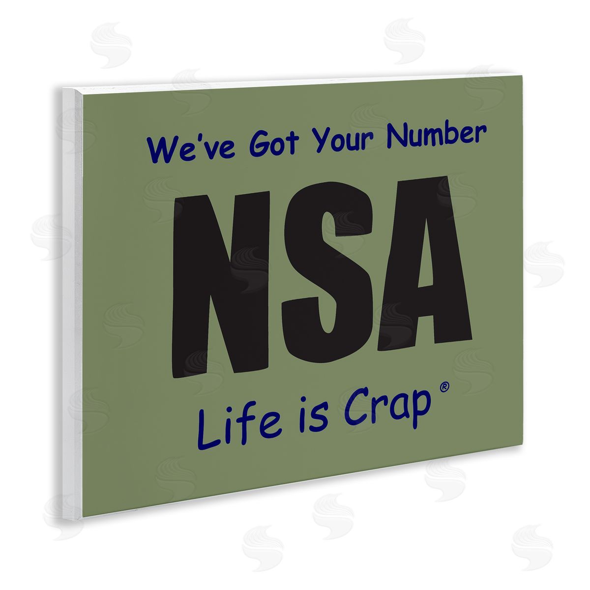 LIC Got Your Number NSA Wooden Wall Plaque Art Print