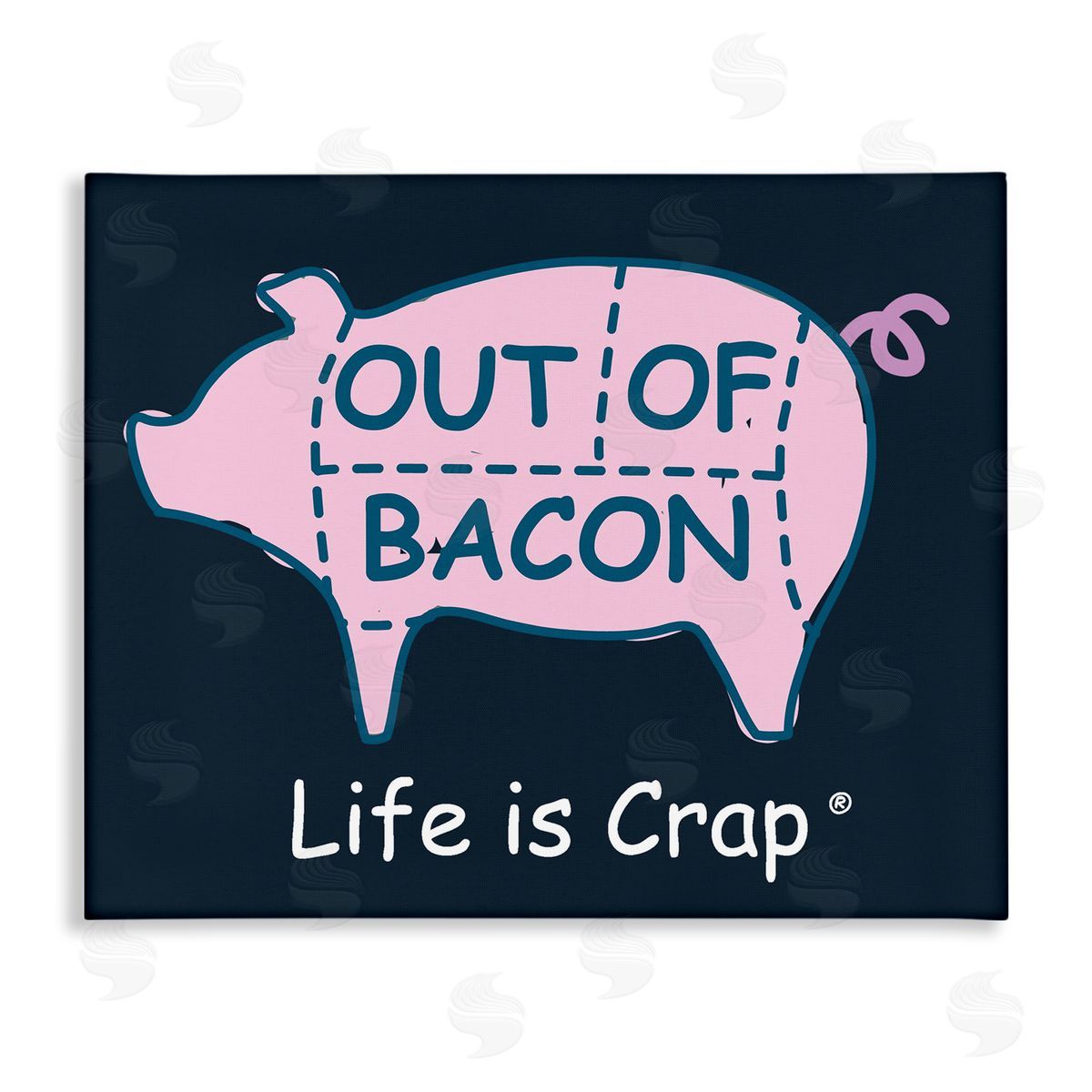 LIC Funny Out Of Bacon Canvas Wall Art Print