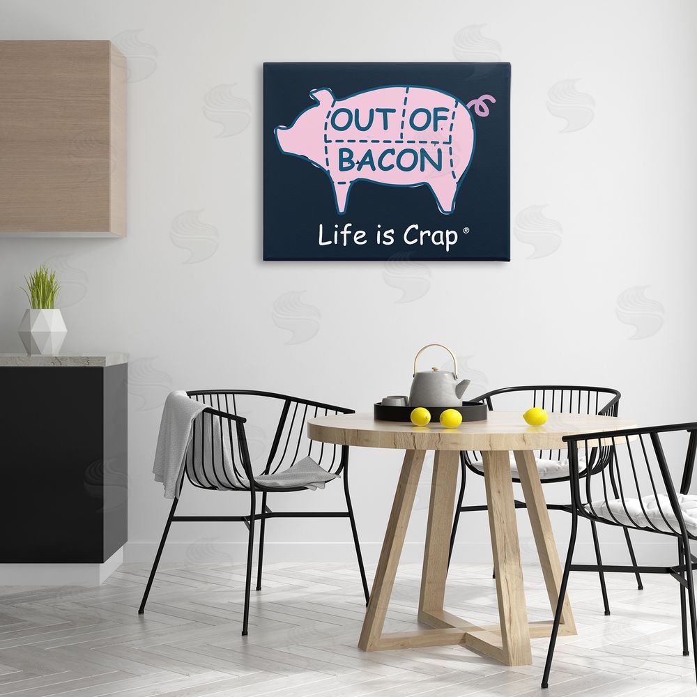 LIC Funny Out Of Bacon Canvas Wall Art Print in Room