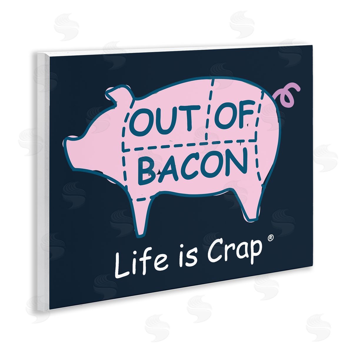 LIC Funny Out Of Bacon Wooden Wall Plaque Art Print