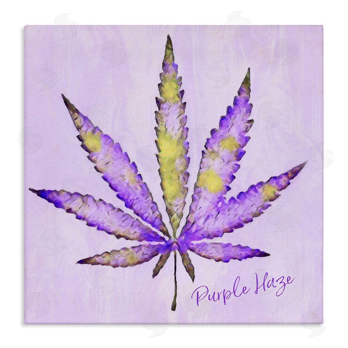 LIH Purple Haze Plant Leaf Canvas Wall Art Print