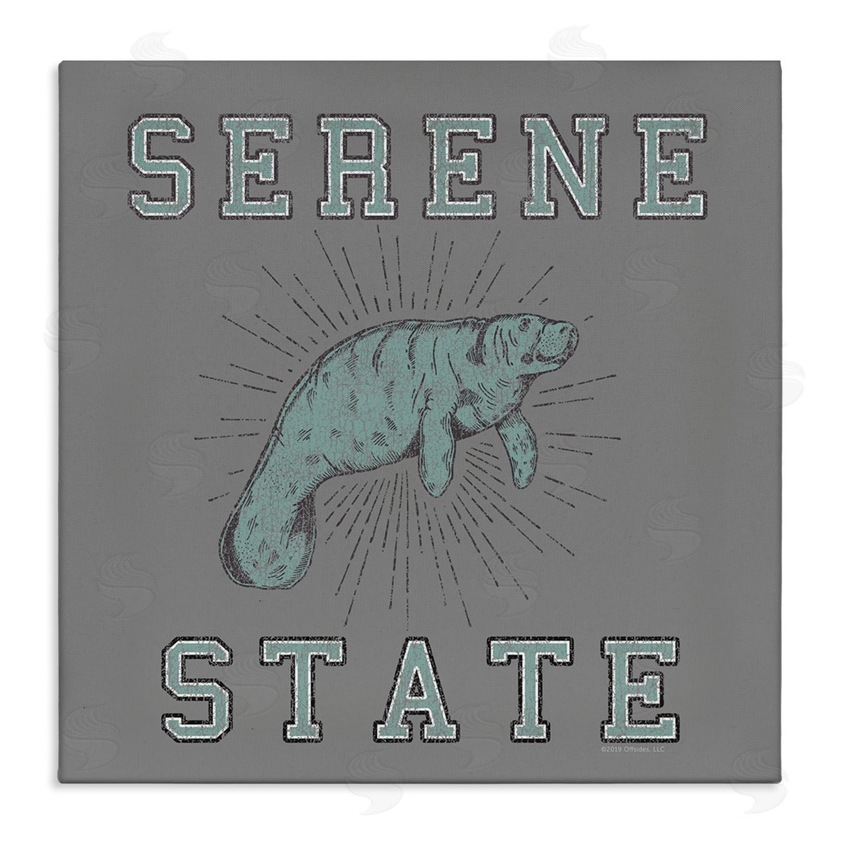 Spirit Animals/Life Is High Serene State Manatee Canvas Wall Art Print