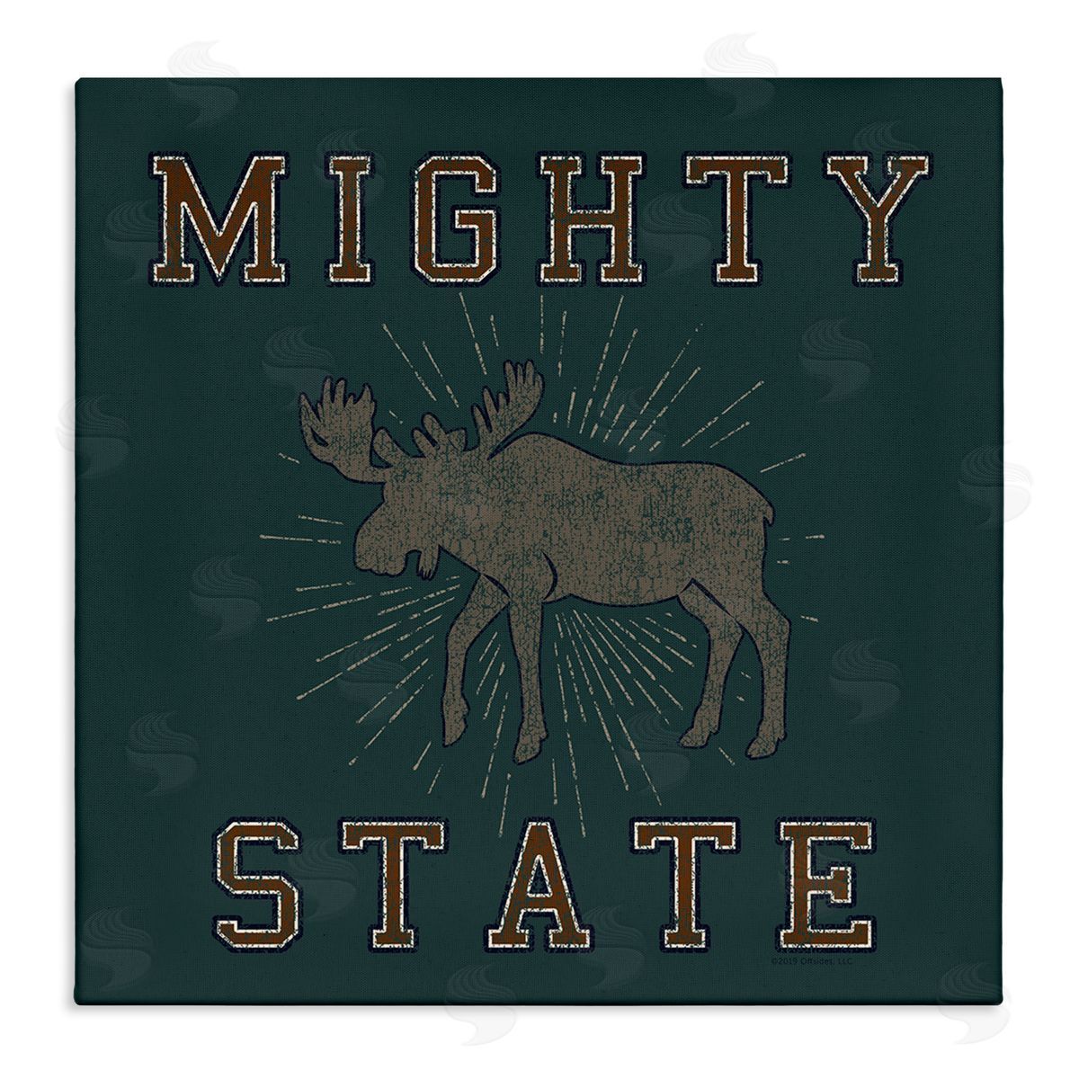 Spirit Animals/Life Is High Mighty Moose State Canvas Wall Art Print
