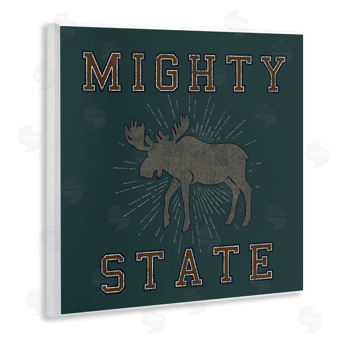 Spirit Animals/Life Is High Mighty Moose State Wooden Wall Plaque Art Print
