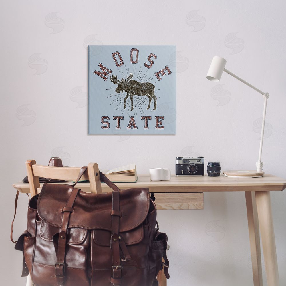 Spirit Animals/Life Is High Vintage Moose State Canvas Wall Art Print in Room