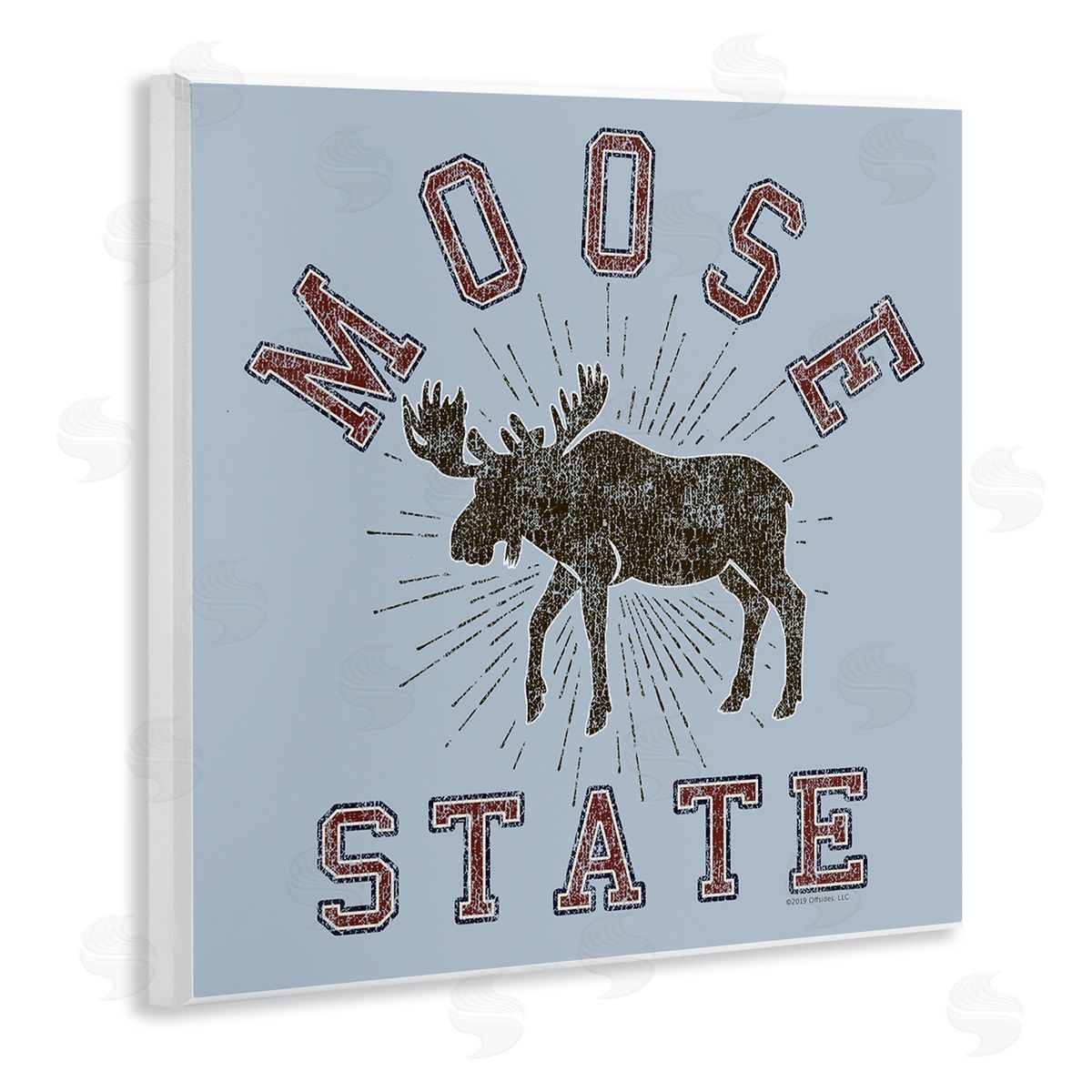 Spirit Animals/Life Is High Vintage Moose State Wooden Wall Plaque Art Print