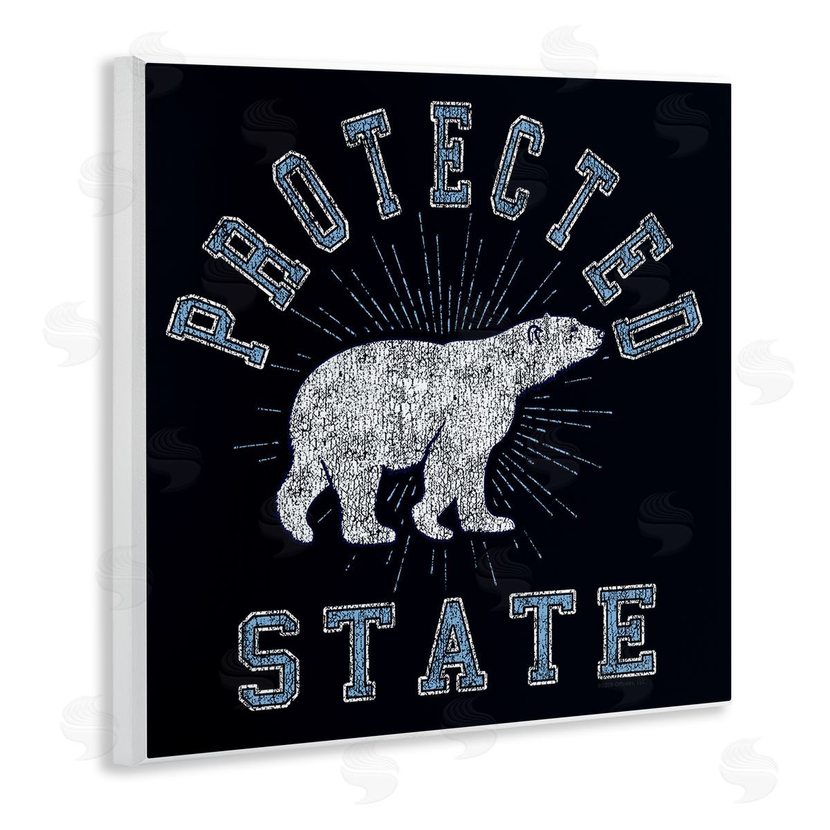 Spirit Animals/Life Is High Polar Bear Protected State Wooden Wall Plaque Art Print