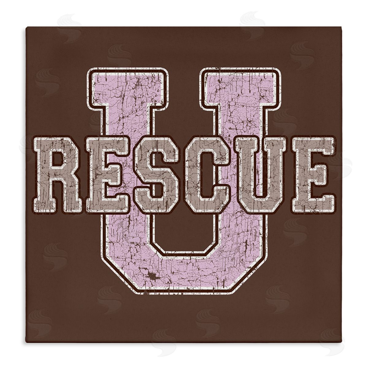 Spirit Animals/Life Is High Rescue U Vintage College Canvas Wall Art Print