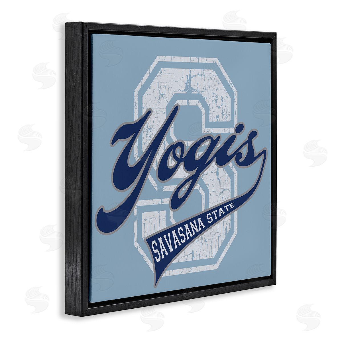 Spirit Animals/Life Is High Savasana State Yogis Black Floating Frame Canvas Wall Art Print