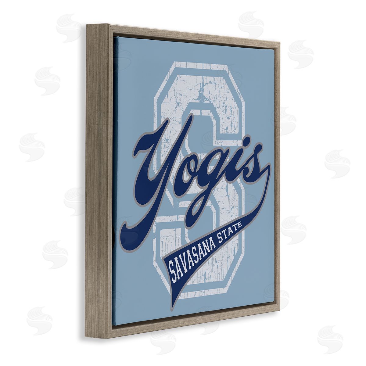 Spirit Animals/Life Is High Savasana State Yogis Brown Floating Frame Canvas Wall Art Print
