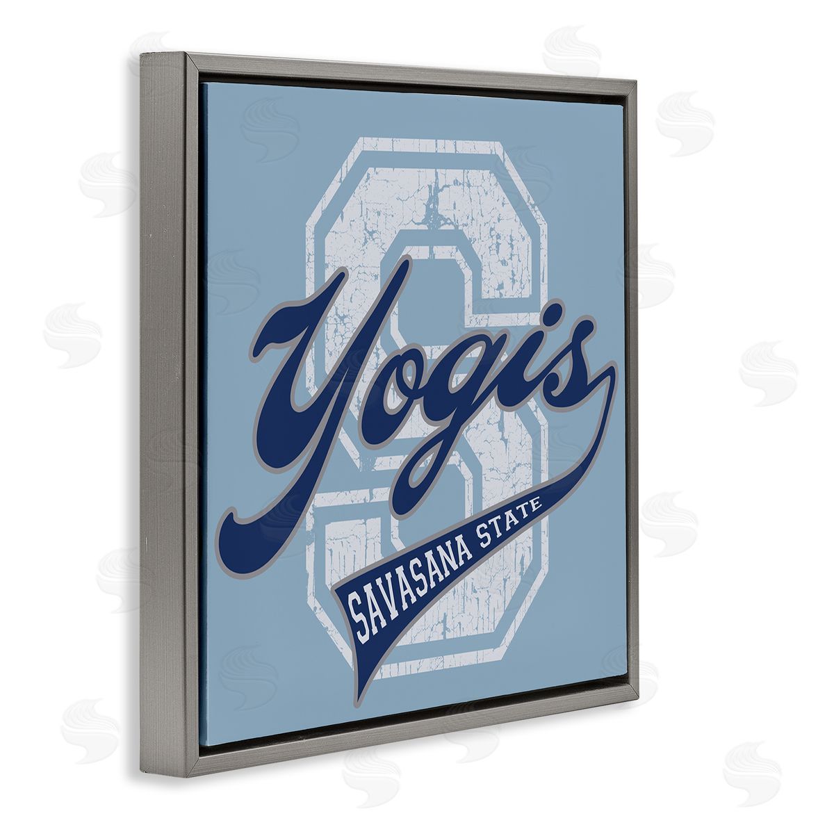 Spirit Animals/Life Is High Savasana State Yogis Gray Floating Frame Canvas Wall Art Print