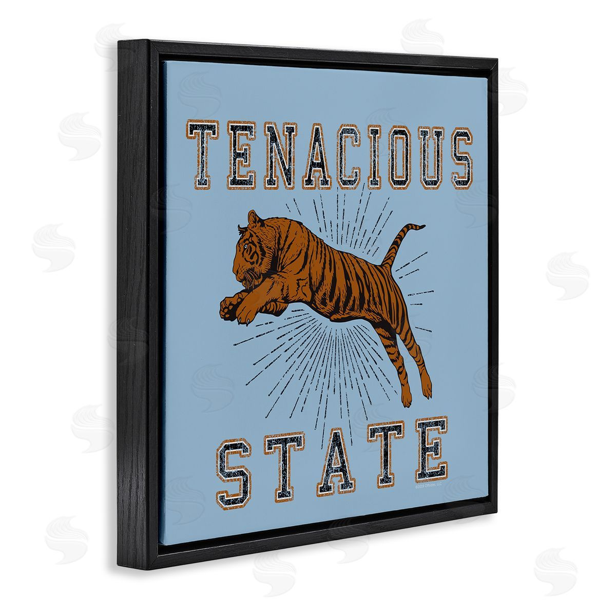 Spirit Animals/Life Is High Tenacious Tiger State Black Floating Frame Canvas Wall Art Print