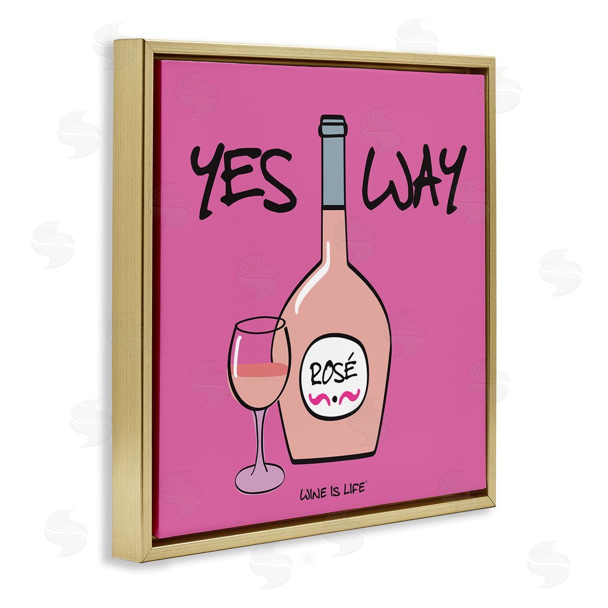 WIL Yes Way Rose Gold Floating Frame Canvas Wall Art Print