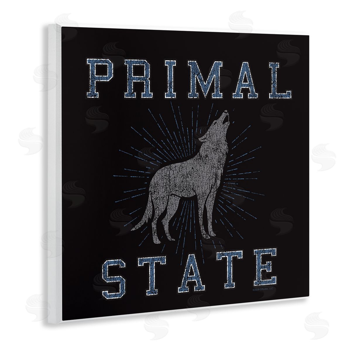 Spirit Animals/Life Is High Primal Wolf State Wooden Wall Plaque Art Print