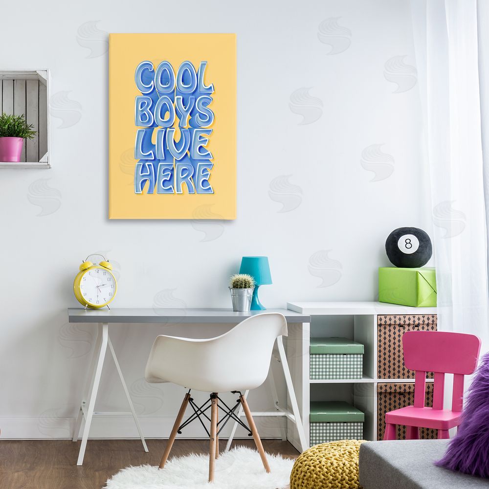 Martina Pavlova Cool Boys Live Here Canvas Wall Art Print in Room