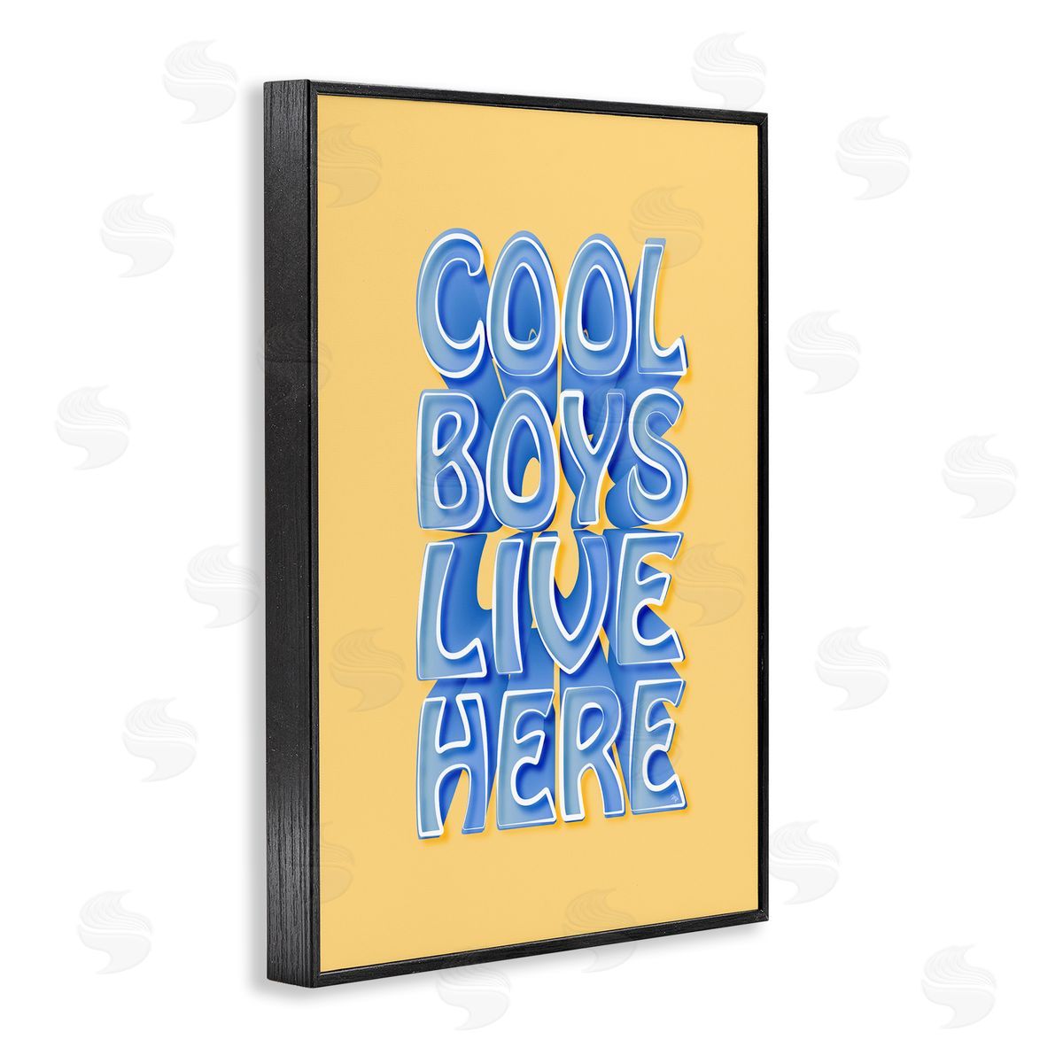 Martina Pavlova Cool Boys Live Here Black Framed Giclee Wall Art Print