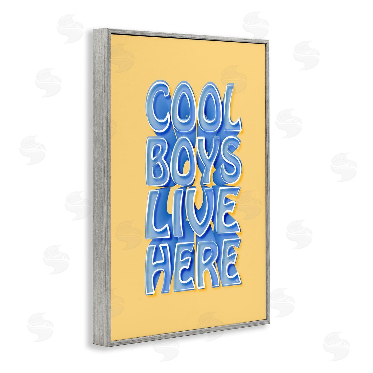 Martina Pavlova Cool Boys Live Here Gray Framed Giclee Wall Art Print