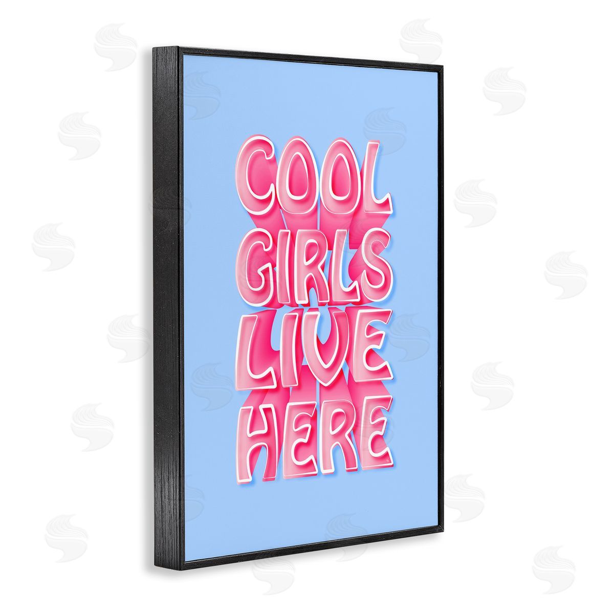 Martina Pavlova Cool Girls Live Here Black Framed Giclee Wall Art Print