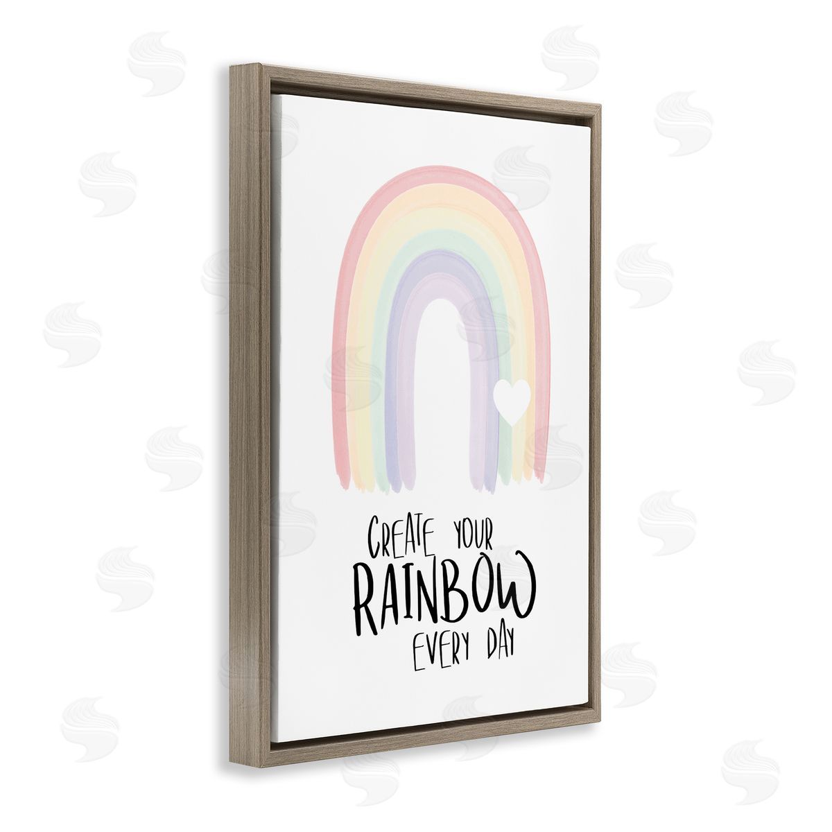 Martina Pavlova Create Your Rainbow Brown Floating Frame Canvas Wall Art Print