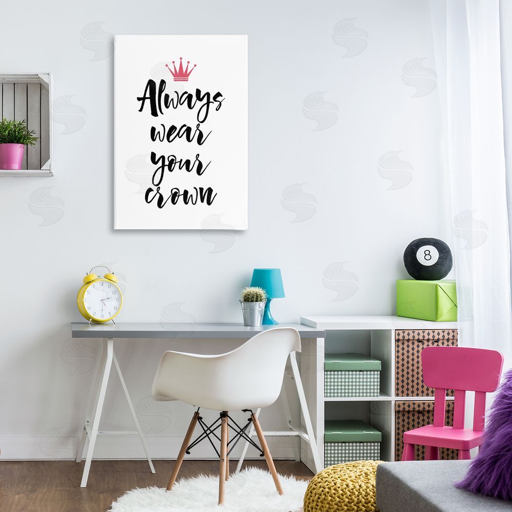 Martina Pavlova Always Wear Your Crown Canvas Wall Art Print in Room