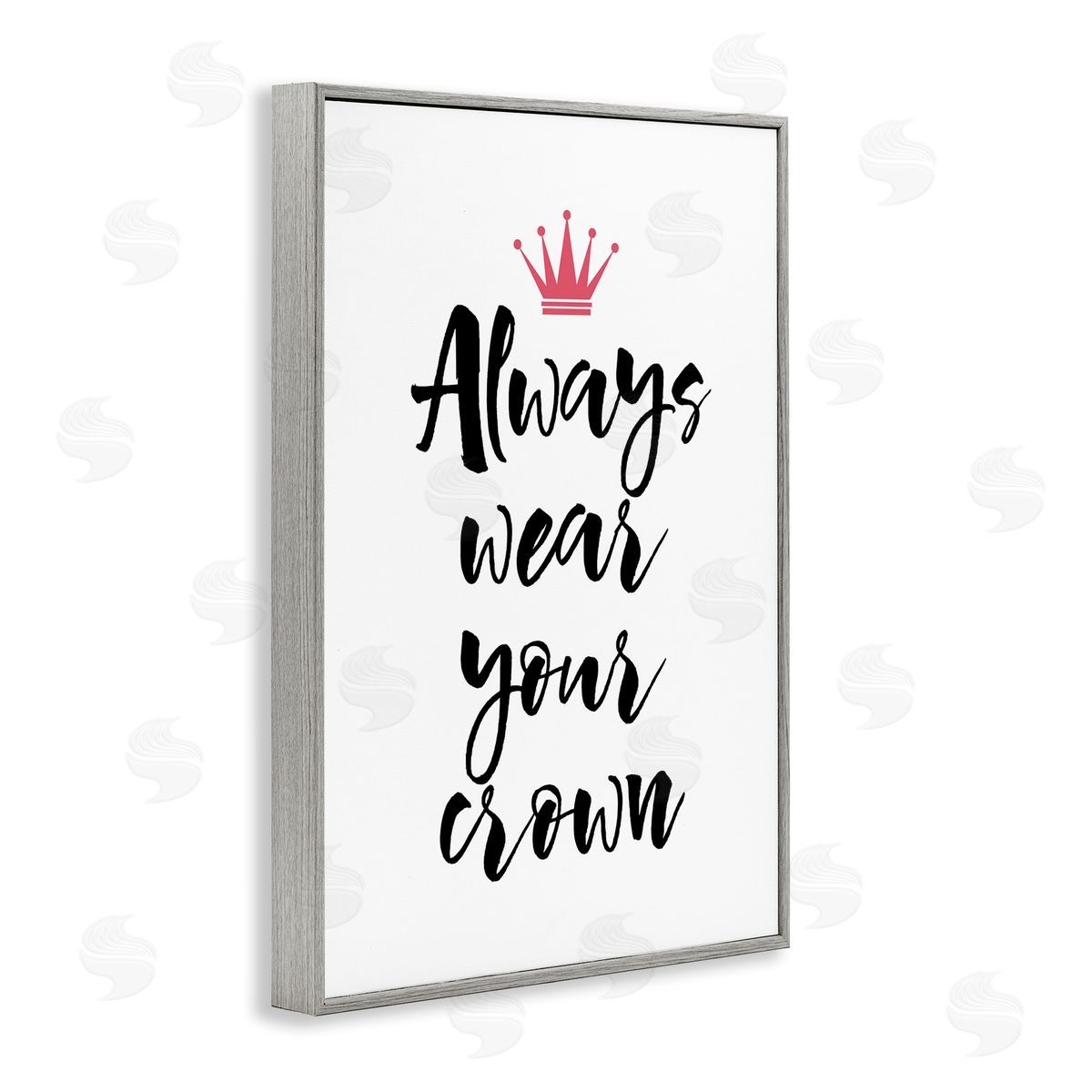 Martina Pavlova Always Wear Your Crown Gray Framed Giclee Wall Art Print