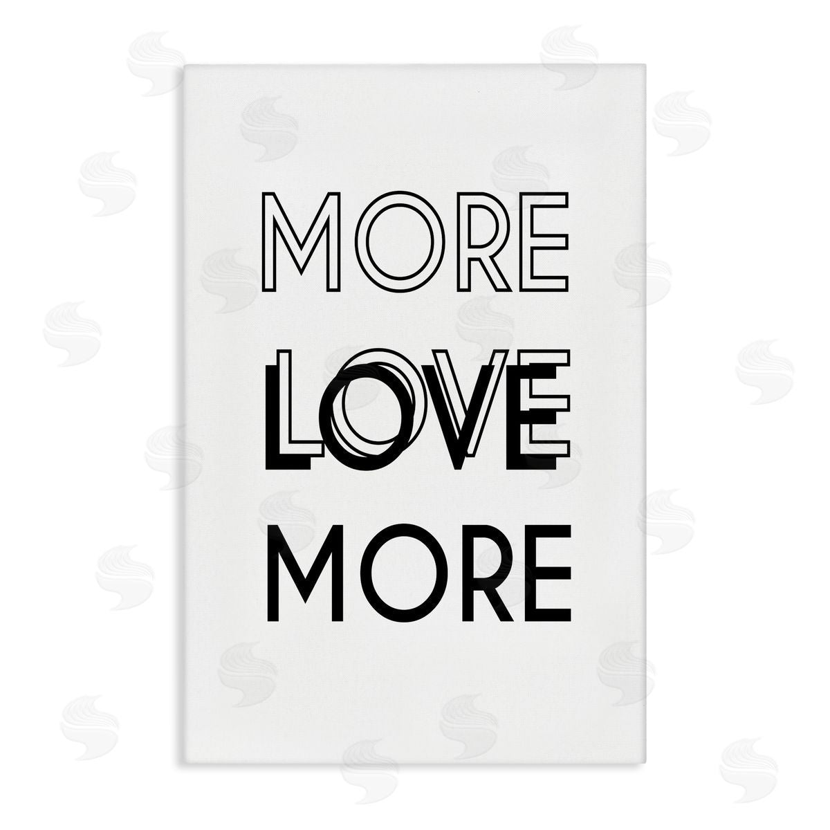 Martina Pavlova More Love Typography Canvas Wall Art Print