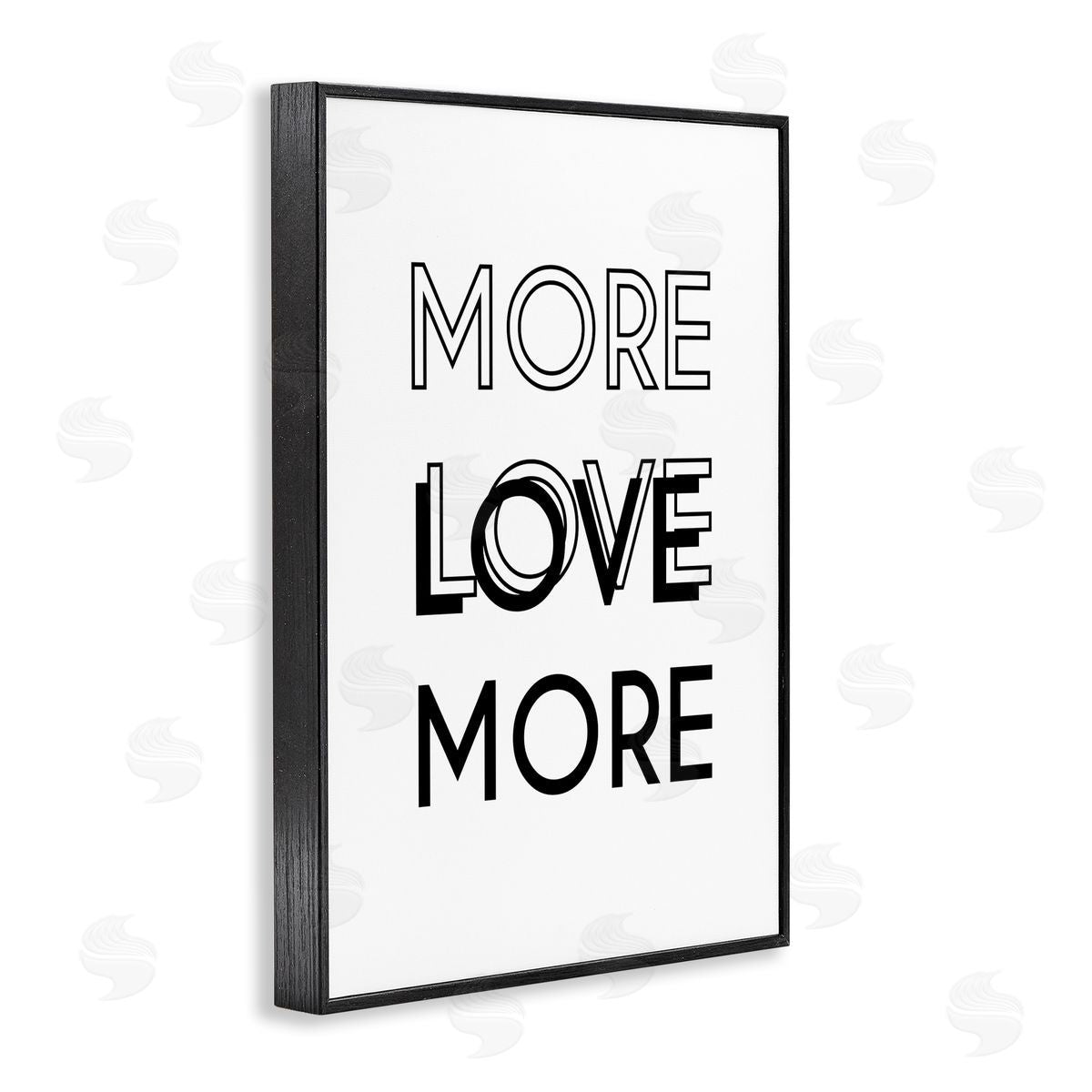 Martina Pavlova More Love Typography Black Framed Giclee Wall Art Print