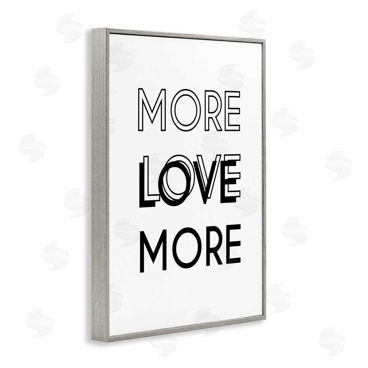 Martina Pavlova More Love Typography Gray Framed Giclee Wall Art Print