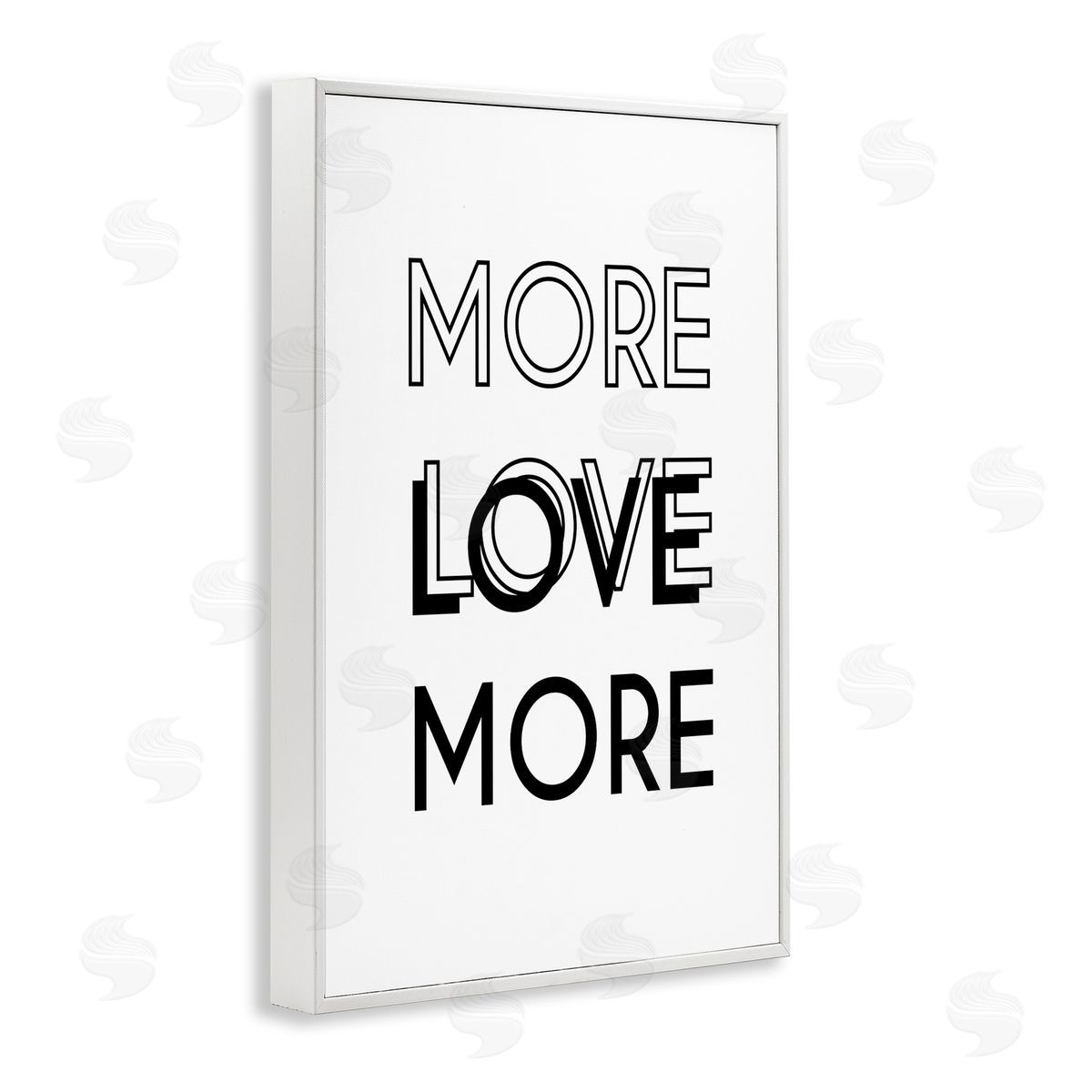 Martina Pavlova More Love Typography White Framed Giclee Wall Art Print
