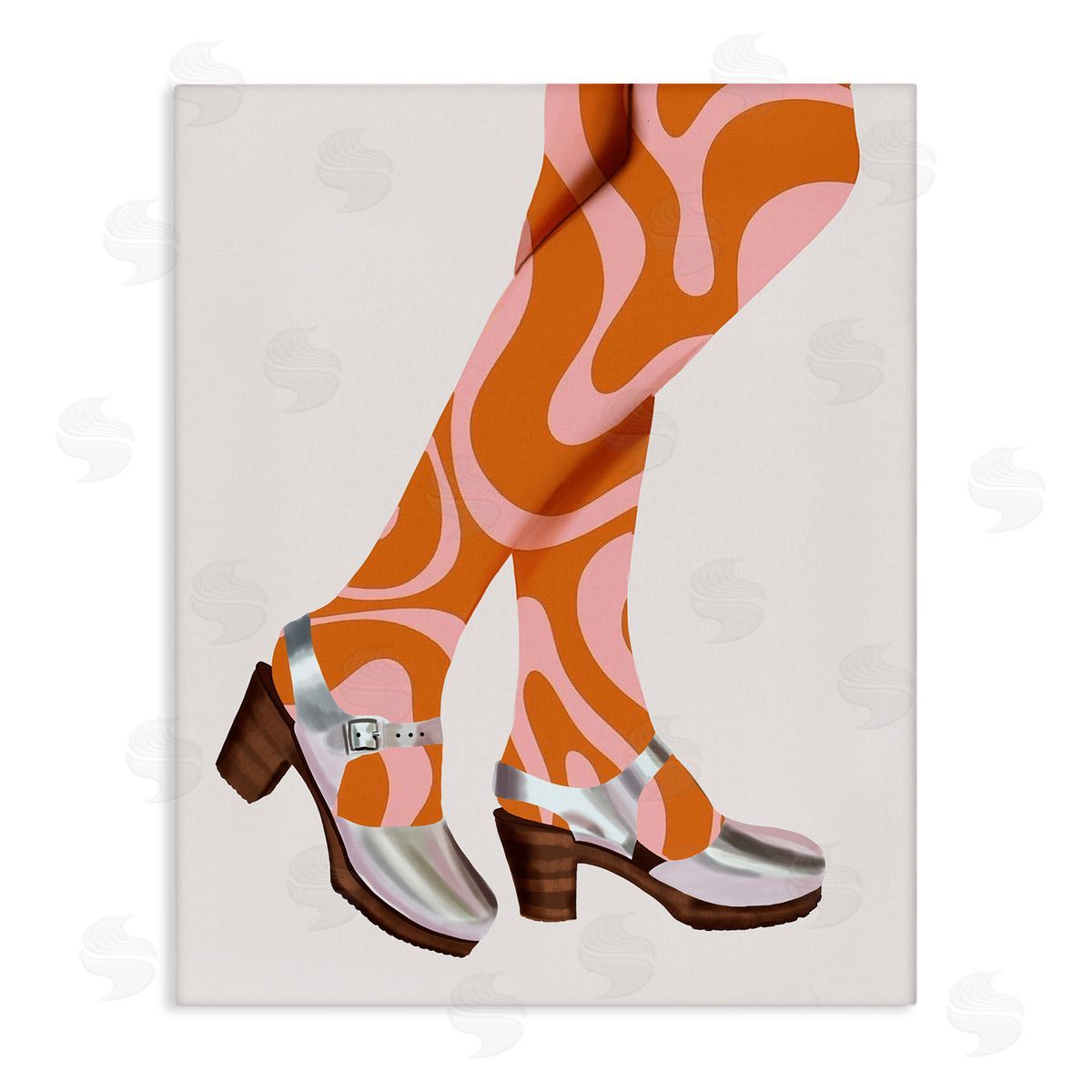 Saba Rauf Groovy Fashion Legs Canvas Wall Art Print