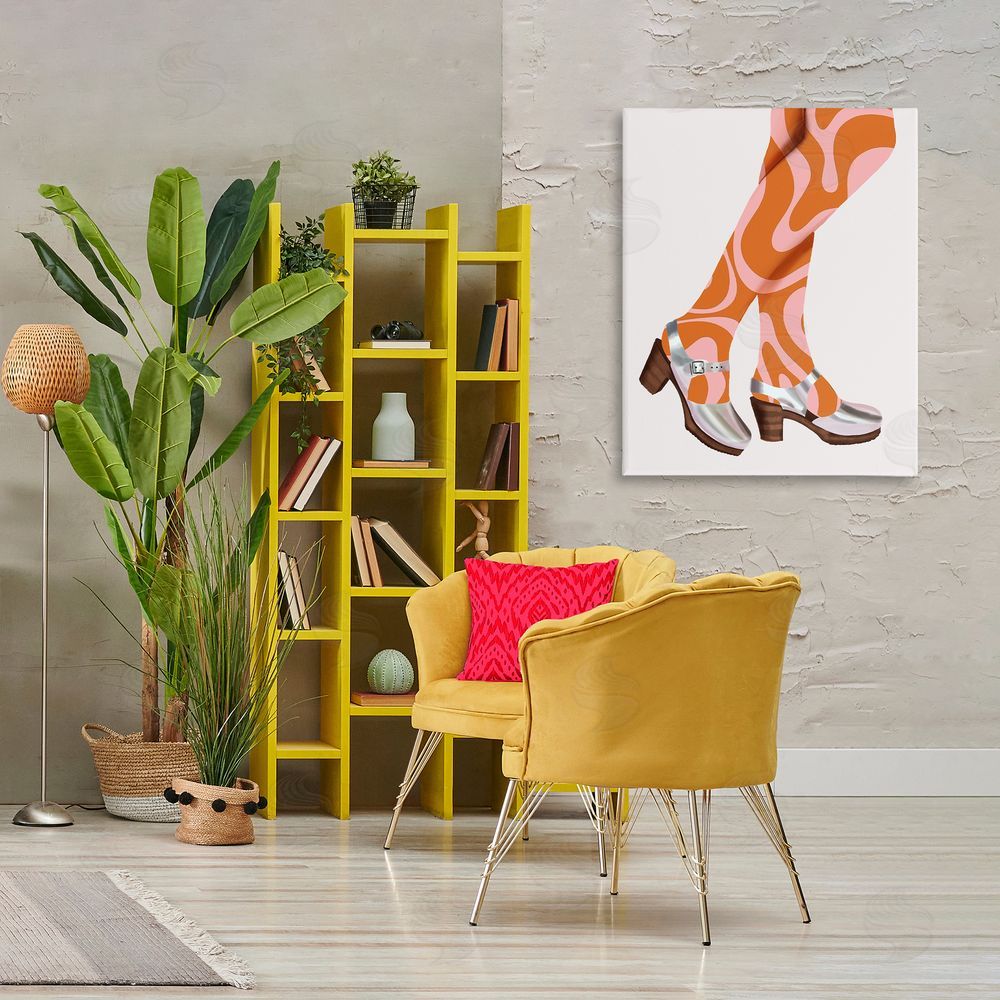 Saba Rauf Groovy Fashion Legs Canvas Wall Art Print in Room