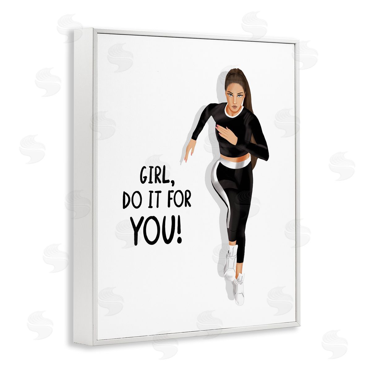 Saba Rauf Do It For You Girl White Framed Giclee Wall Art Print