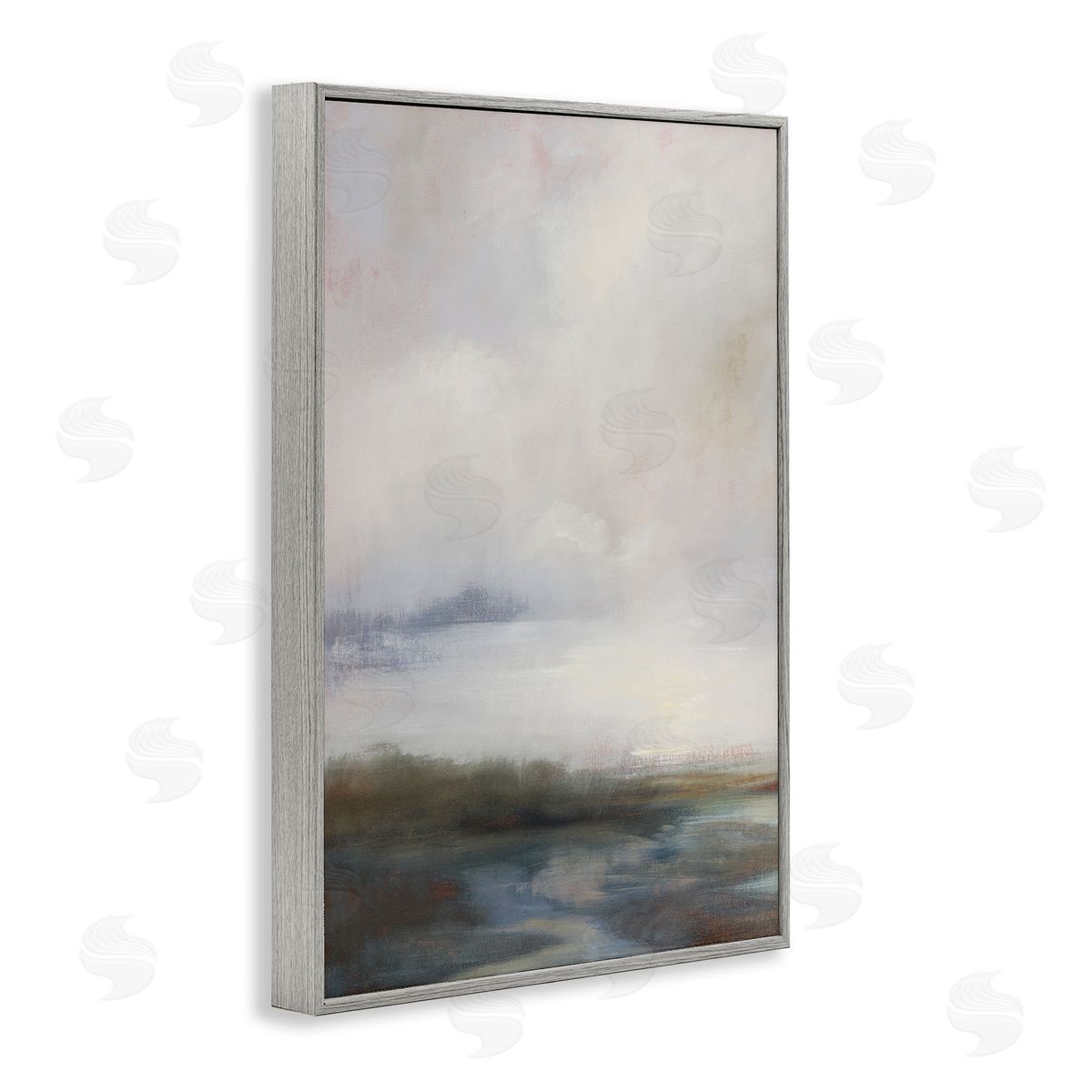 Simon Addyman Foggy Grey Landscape Gray Framed Giclee Wall Art Print
