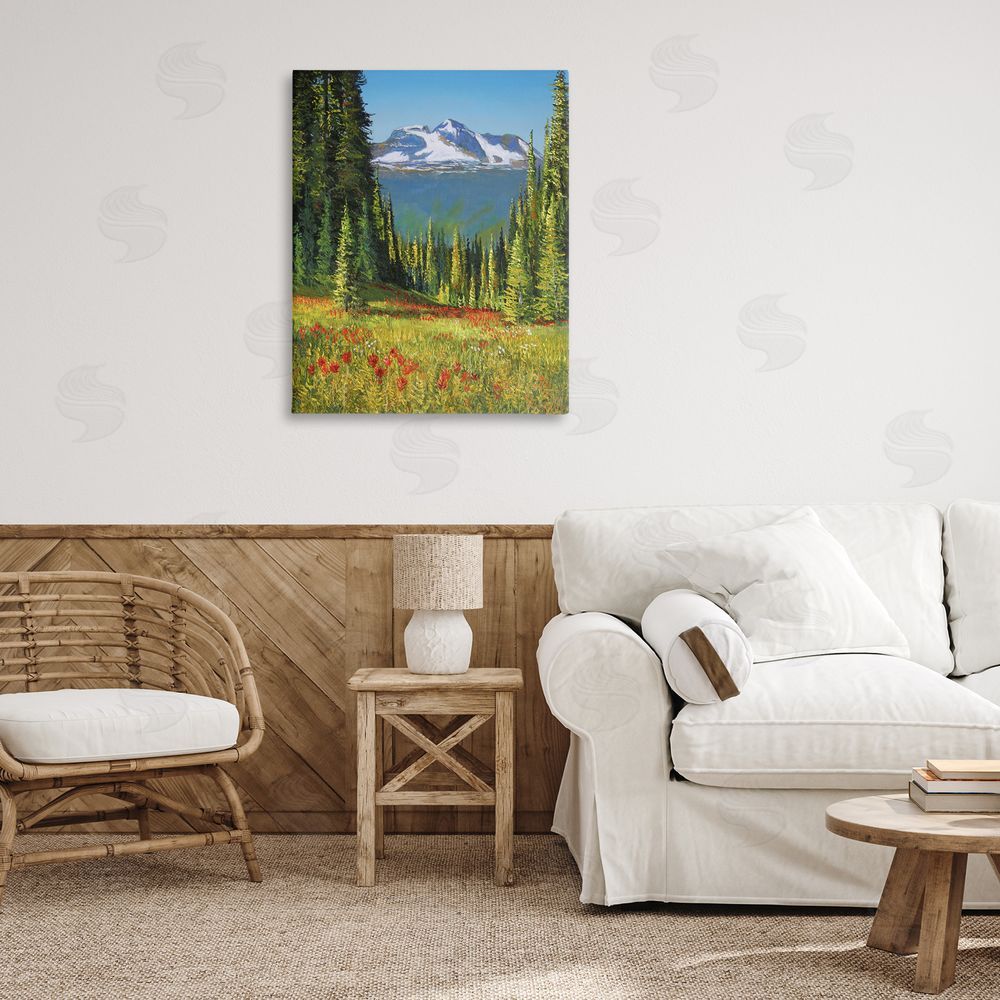 Andrew Kiss Alpine Valley Meadow Canvas Wall Art Print in Room