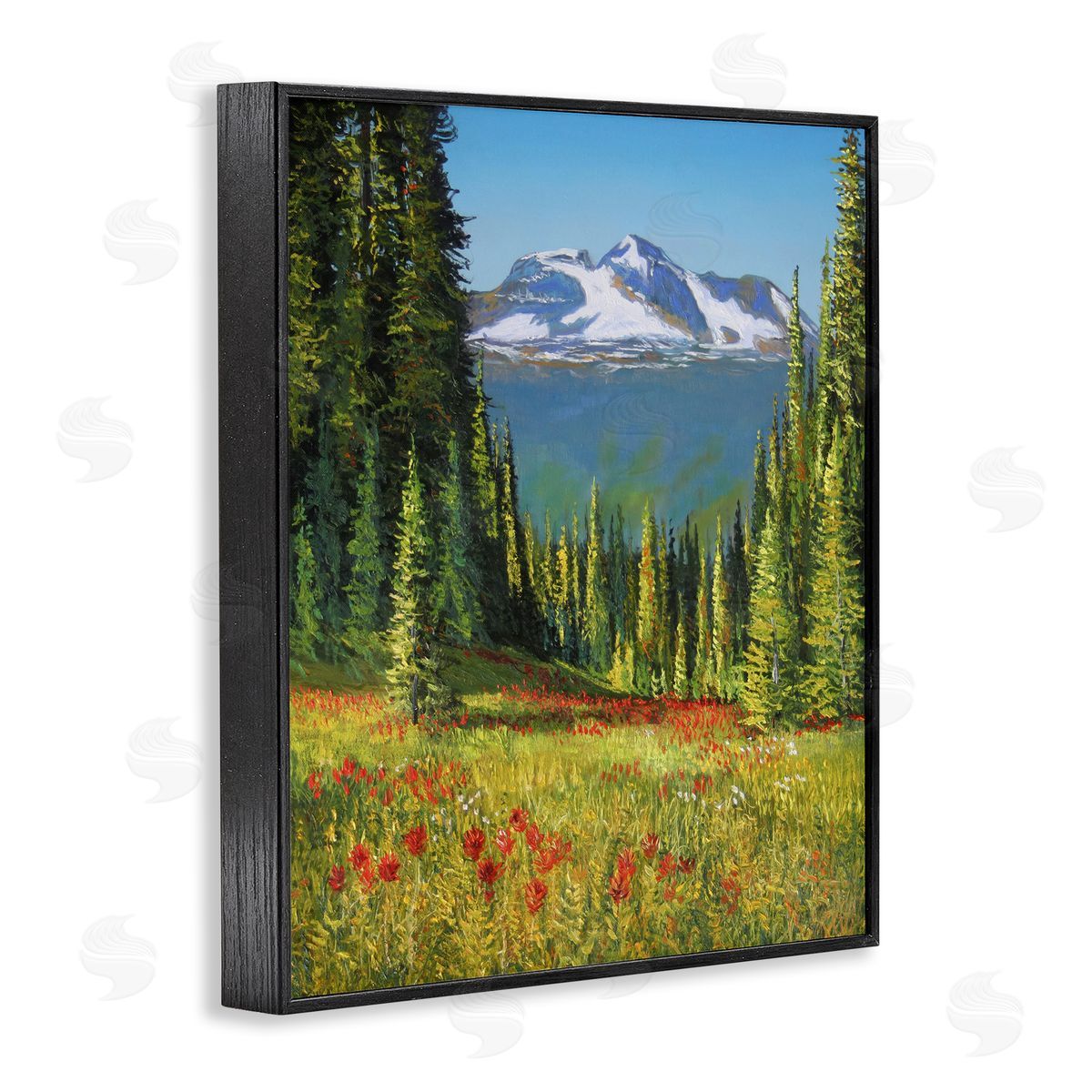 Andrew Kiss Alpine Valley Meadow Black Framed Giclee Wall Art Print