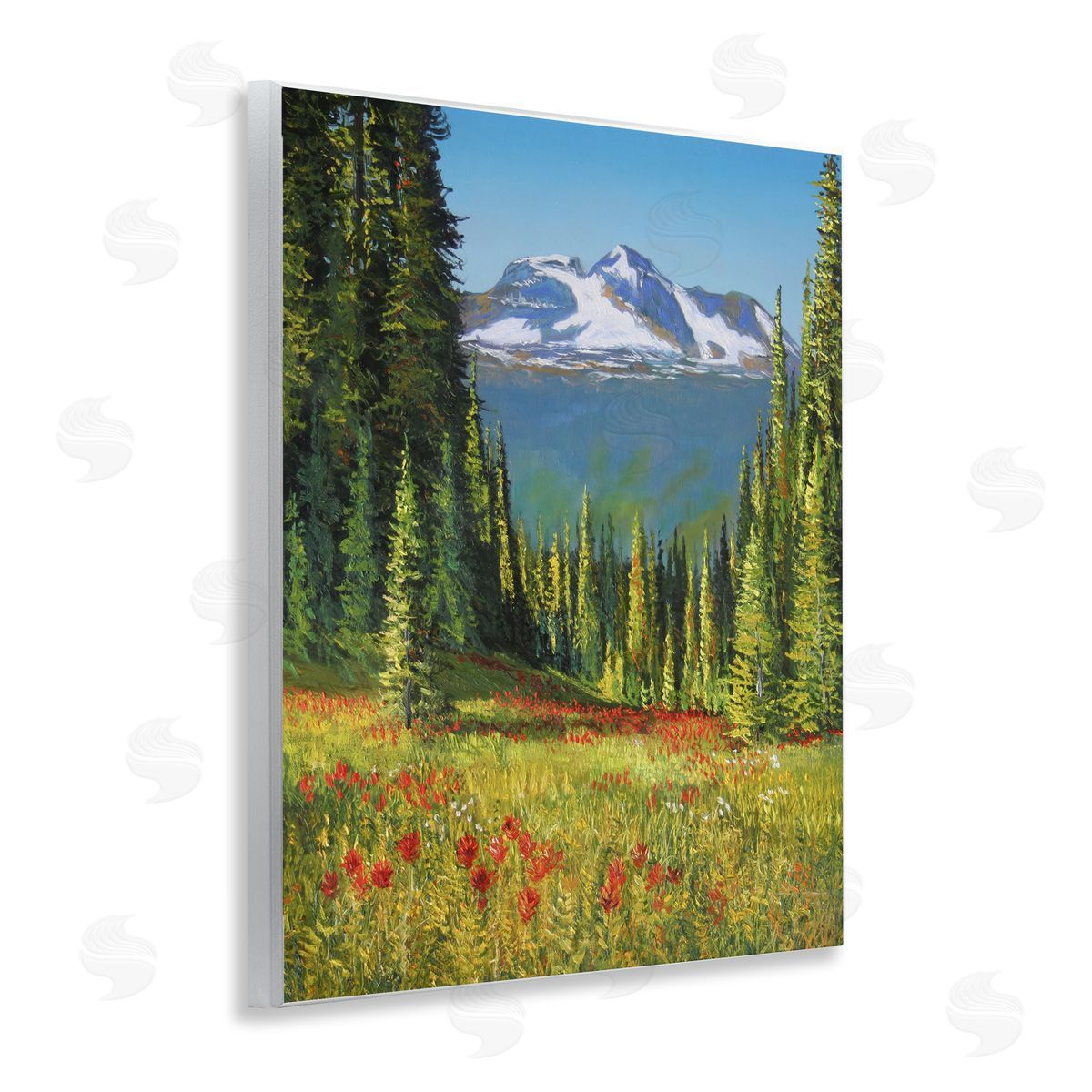 Andrew Kiss Alpine Valley Meadow Wooden Wall Plaque Art Print
