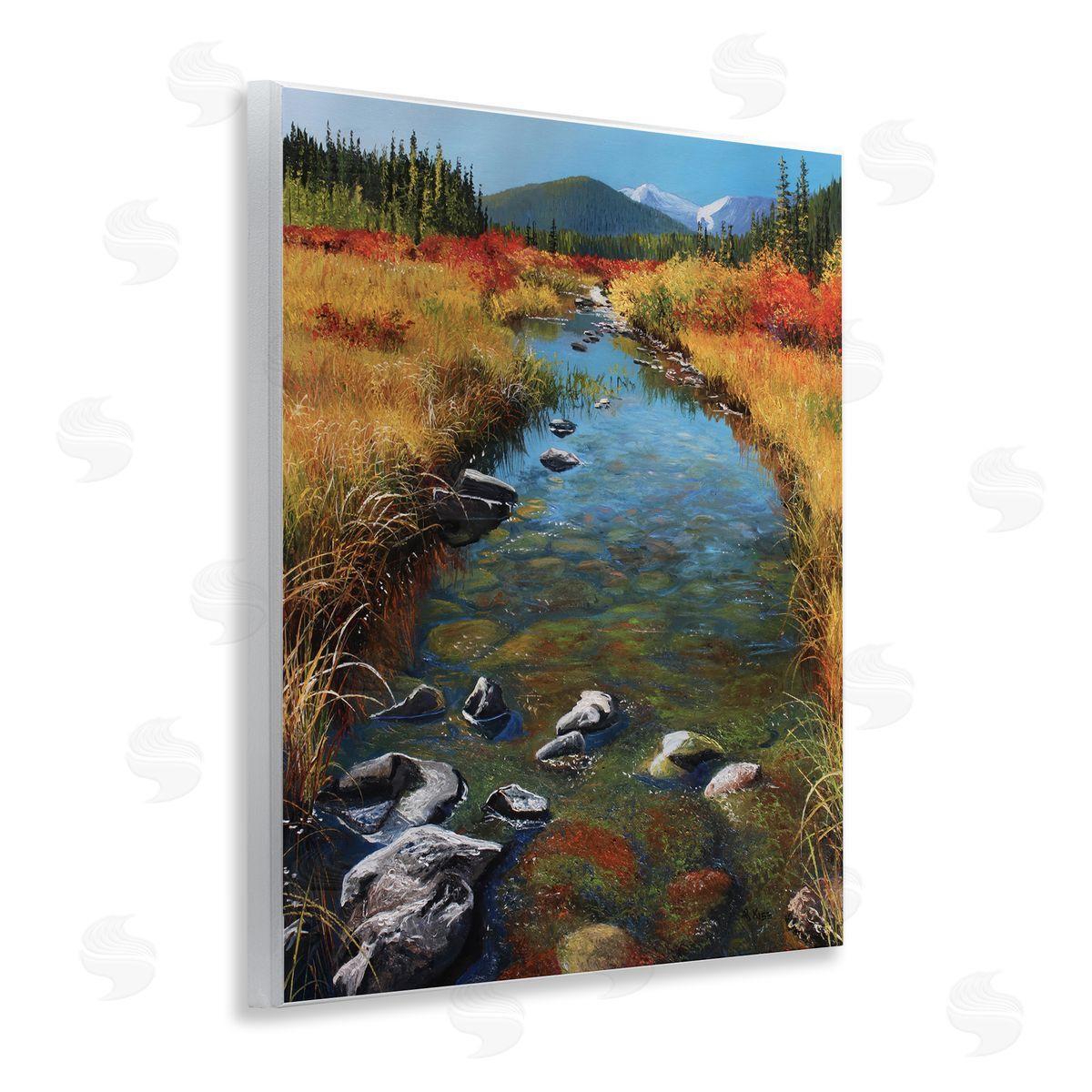 Andrew Kiss Outflow From Lake Wooden Wall Plaque Art Print