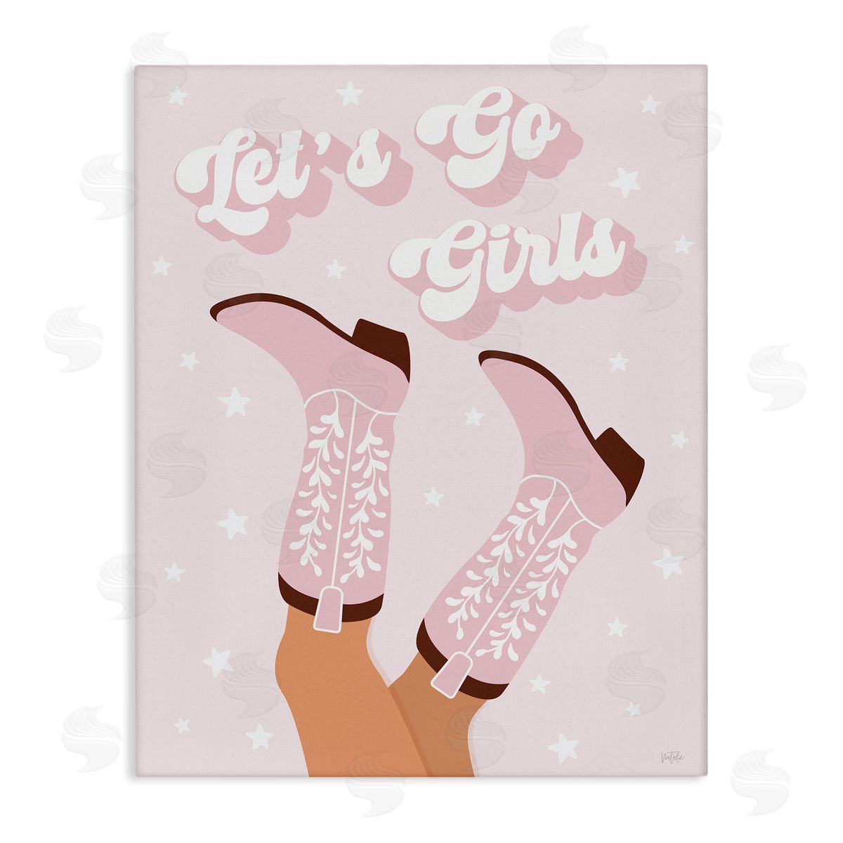 Natalie Carpentieri Let's Go Pastel Cowgirls Canvas Wall Art Print