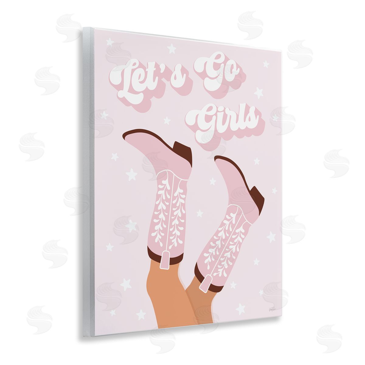 Natalie Carpentieri Let's Go Pastel Cowgirls Wooden Wall Plaque Art Print