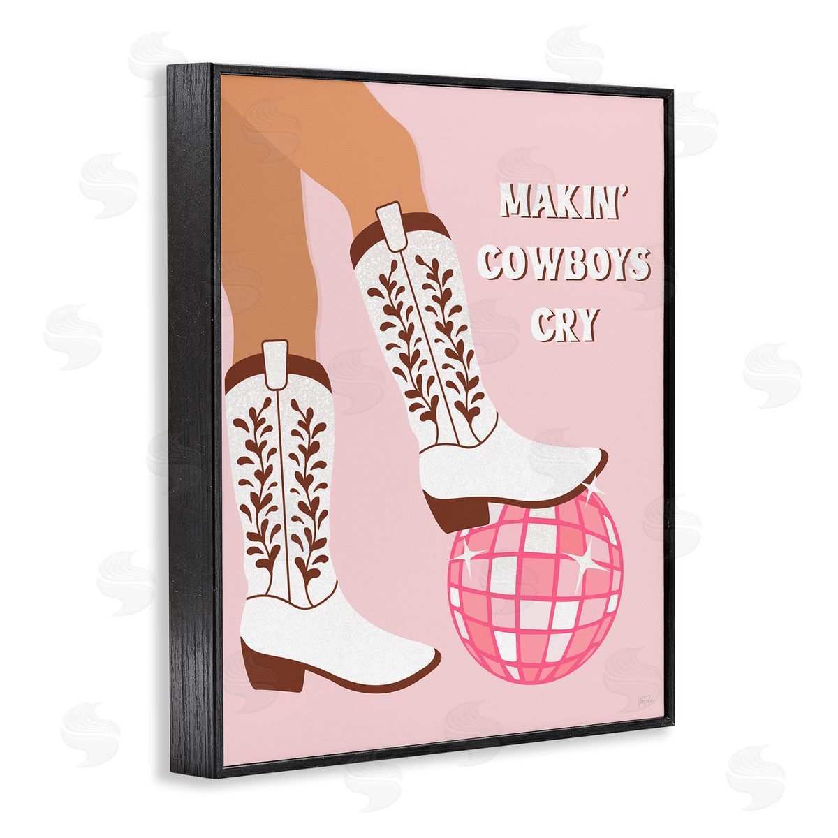 Natalie Carpentieri Makin' Cowboys Cry Black Framed Giclee Wall Art Print