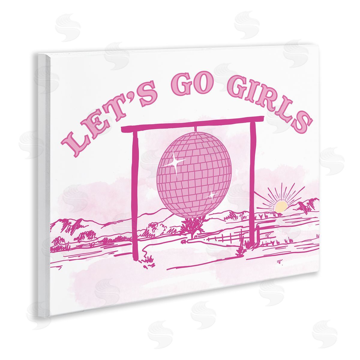 Daniela Santiago Go Girls Western Disco Wooden Wall Plaque Art Print