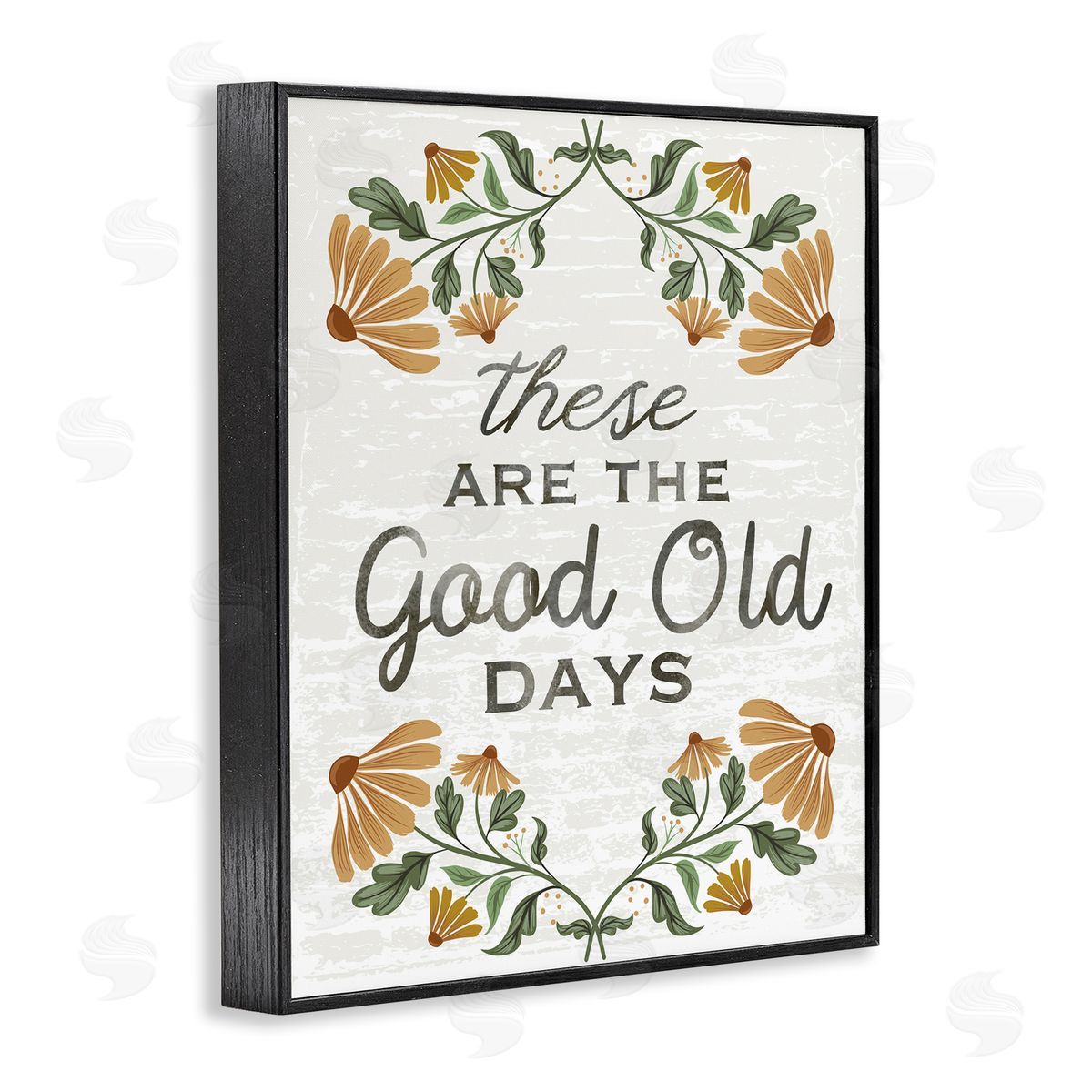 Arrolynn Weiderhold Good Days Floral Pattern Black Framed Giclee Wall Art Print