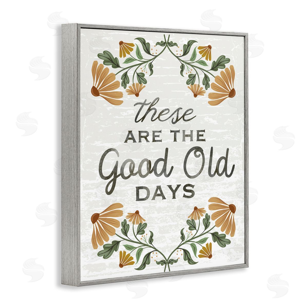 Arrolynn Weiderhold Good Days Floral Pattern Gray Framed Giclee Wall Art Print