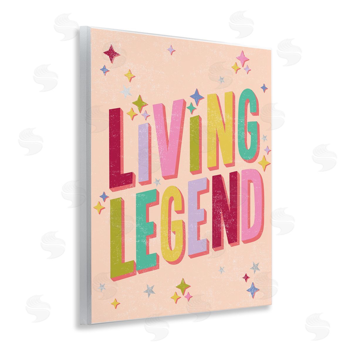 Caroline Alfreds Vintage Living Legend Phrase Wooden Wall Plaque Art Print