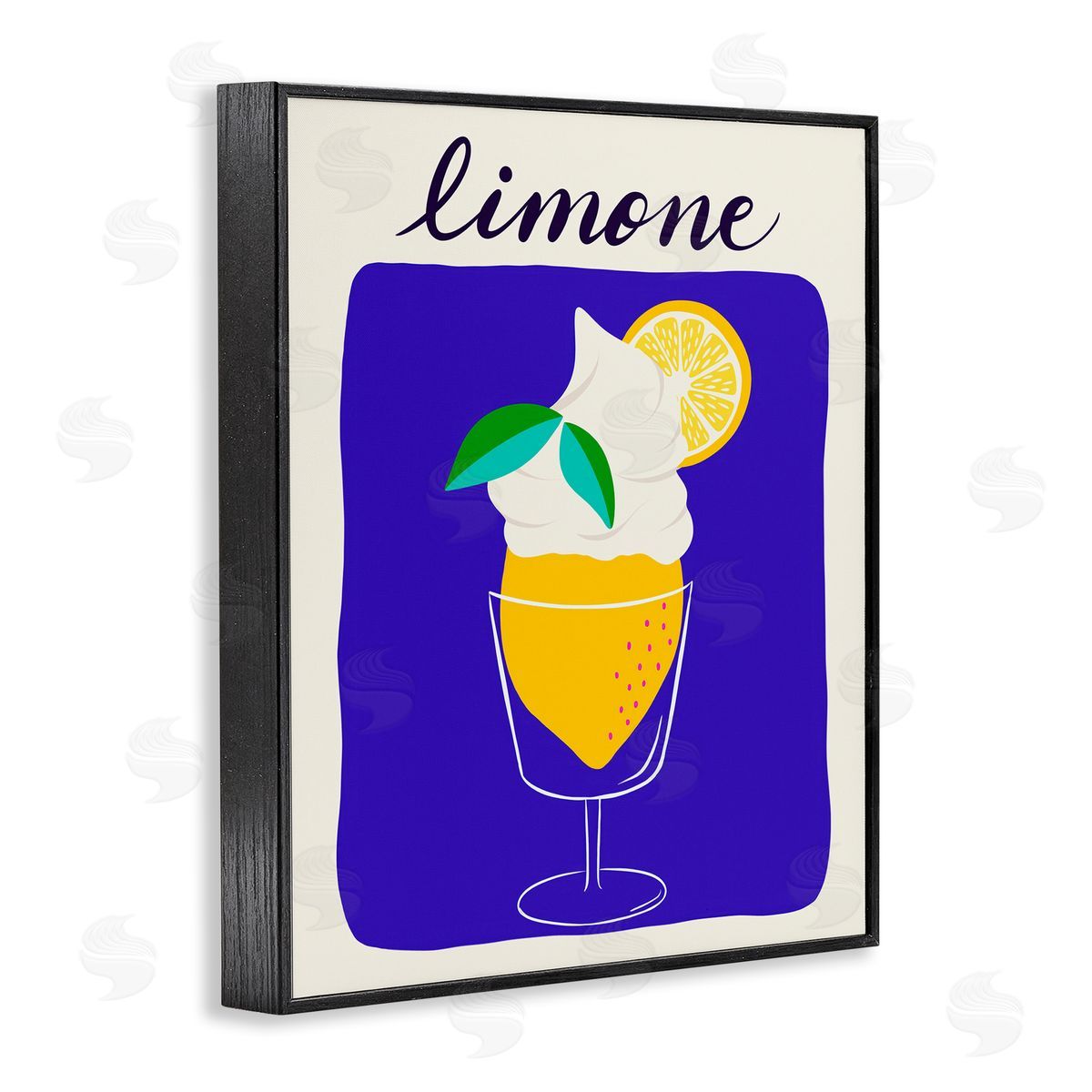 Limone Citrus Dessert Black Frame Print Wall Art, Home Decor by Catalina Aguirre