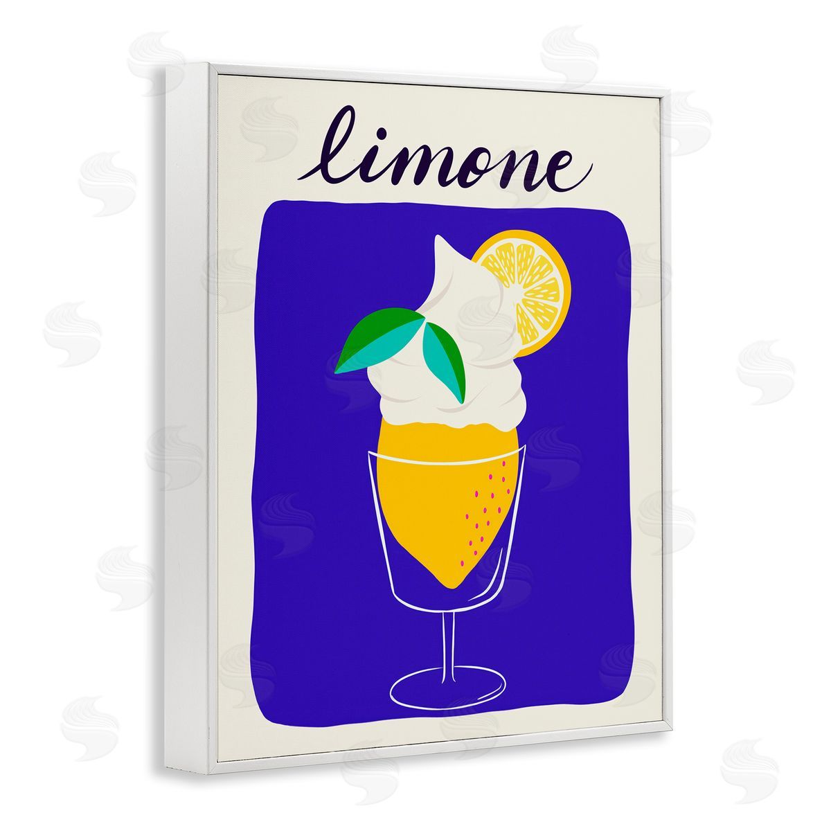 Limone Citrus Dessert White Frame Print Wall Art, Home Decor by Catalina Aguirre