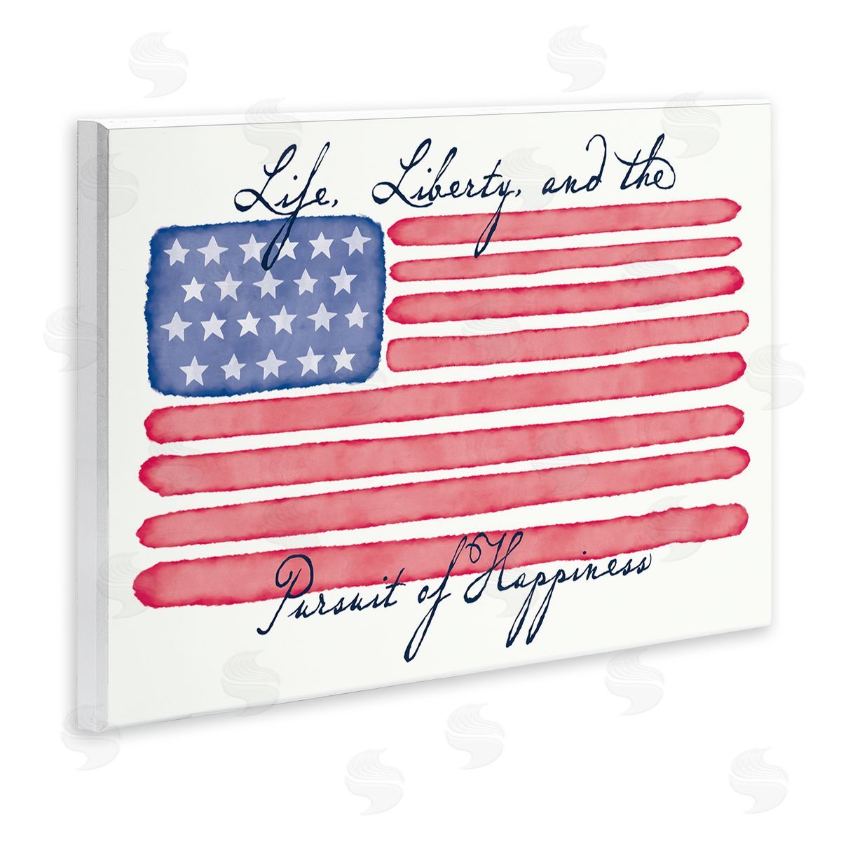 Darlene Seale All American Patriotic Phrase Wooden Wall Plaque Art Print