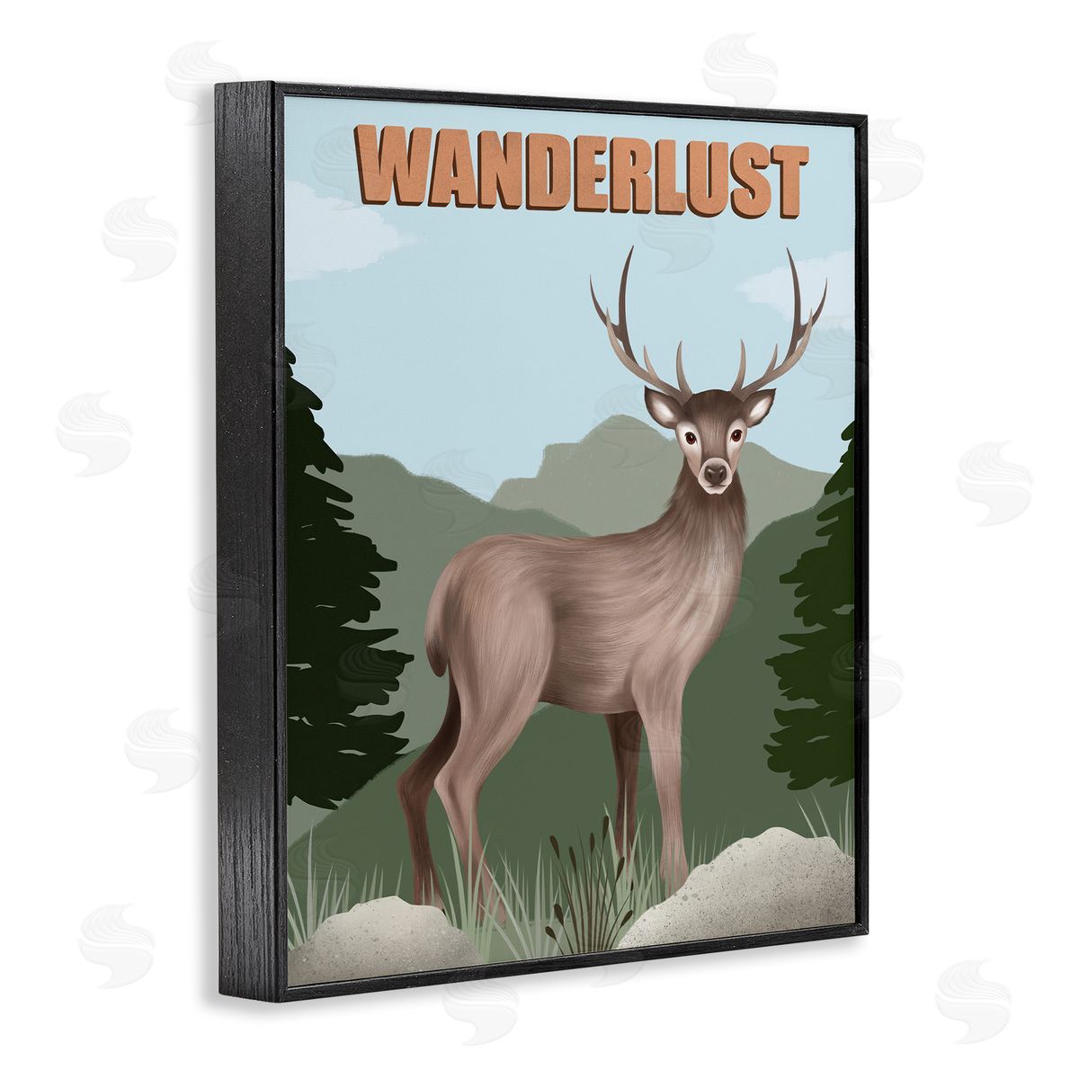 Jo Taylor Wanderlust Nature & Deer Black Framed Giclee Wall Art Print