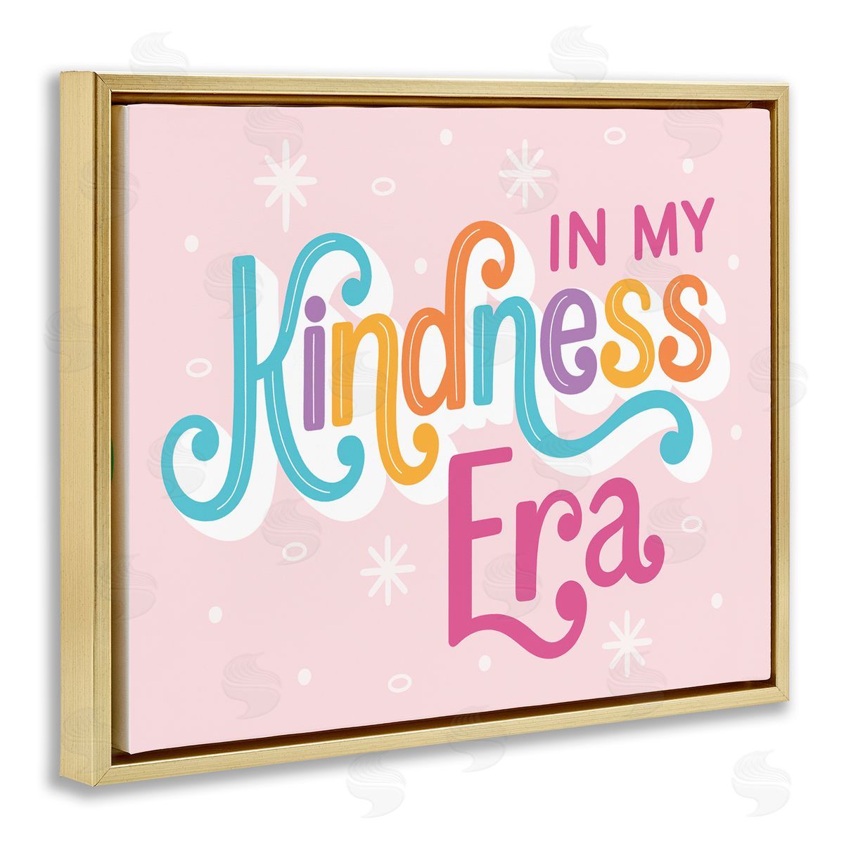 Jalynn Heerdt Pastel Kindness Era Gold Floating Frame Canvas Wall Art Print