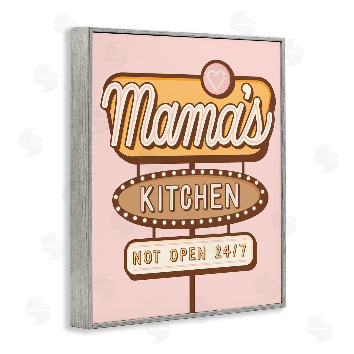 Jalynn Heerdt Retro Mama's Kitchen Gray Framed Giclee Wall Art Print